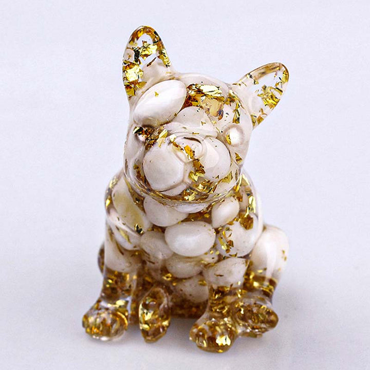 Olivenorma Natural Stone Puppy Decoration - White Agate-Bulldog - image 31