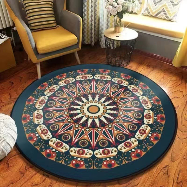 Olivenorma Mandala Round Area Rug Machine Washable Carpet - Mandala#5 - 140*140cm - Crystal Velvet - image 6