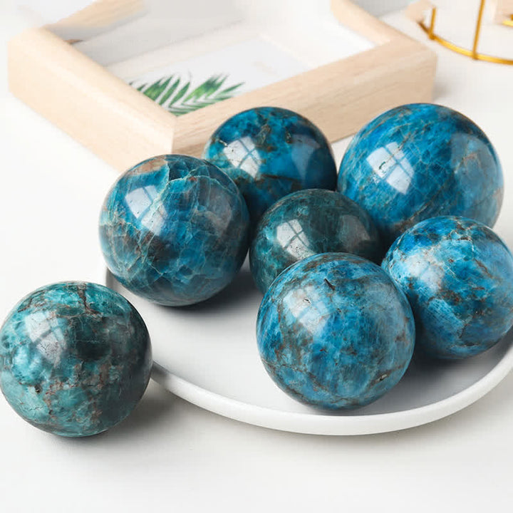 Blue apatite Strength Crystal Sphere