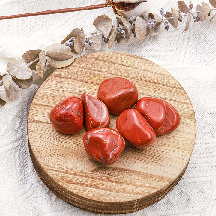 Olivenorma Red Jasper Natural Tumbled Stone Set