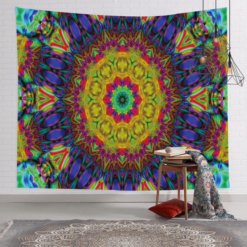 Olivenorma Yoga Backdrop Fabric Decorative Wall Covering Mural Tapestry - Flannel - Purple Yellow Flowers - 78.74"*59.05"(200*150cm) - image 28