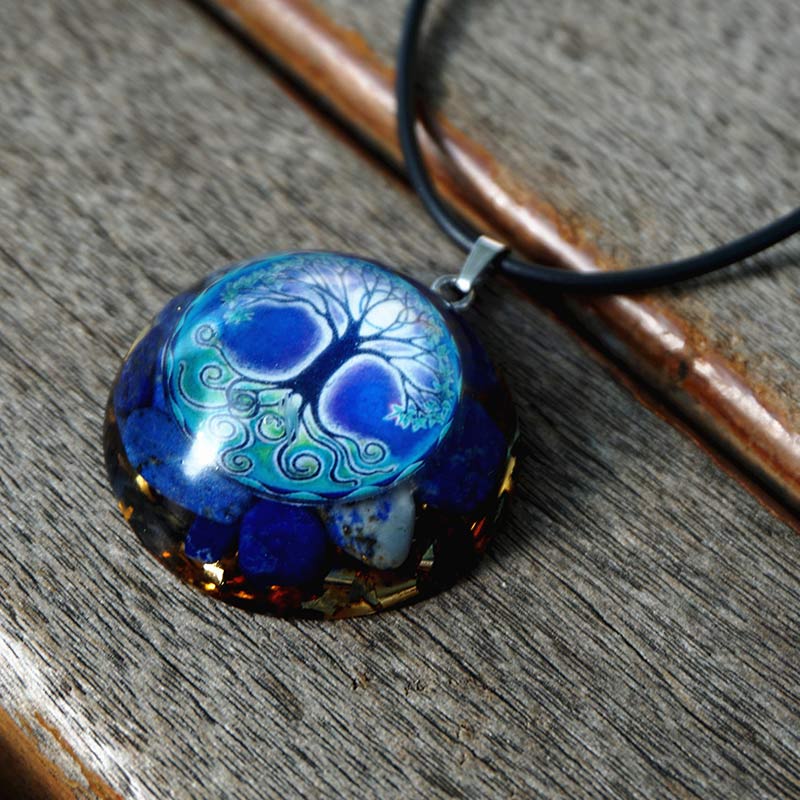 Olivenorma Lapis Lazuli Tree Of Life Reki Necklace