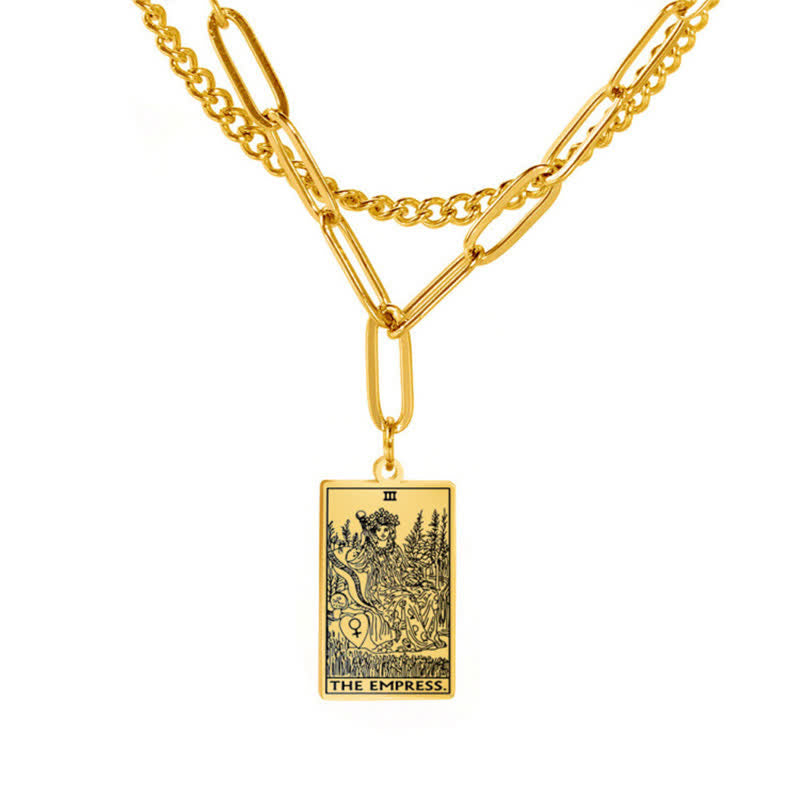 Olivenorma Tarot Card Double Chain Necklace