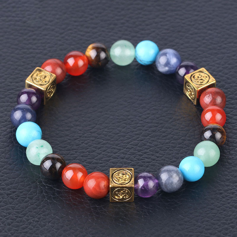 Olivenorma Multicolor Beaded 7 Chakra Yoga Bracelet