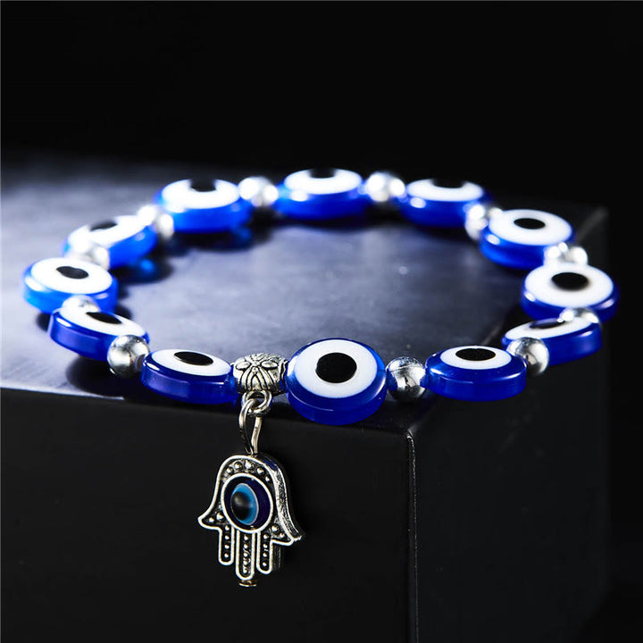 Olivenorma Evil Eye Hamsa Pendant Epoxy Zircon Bracelet