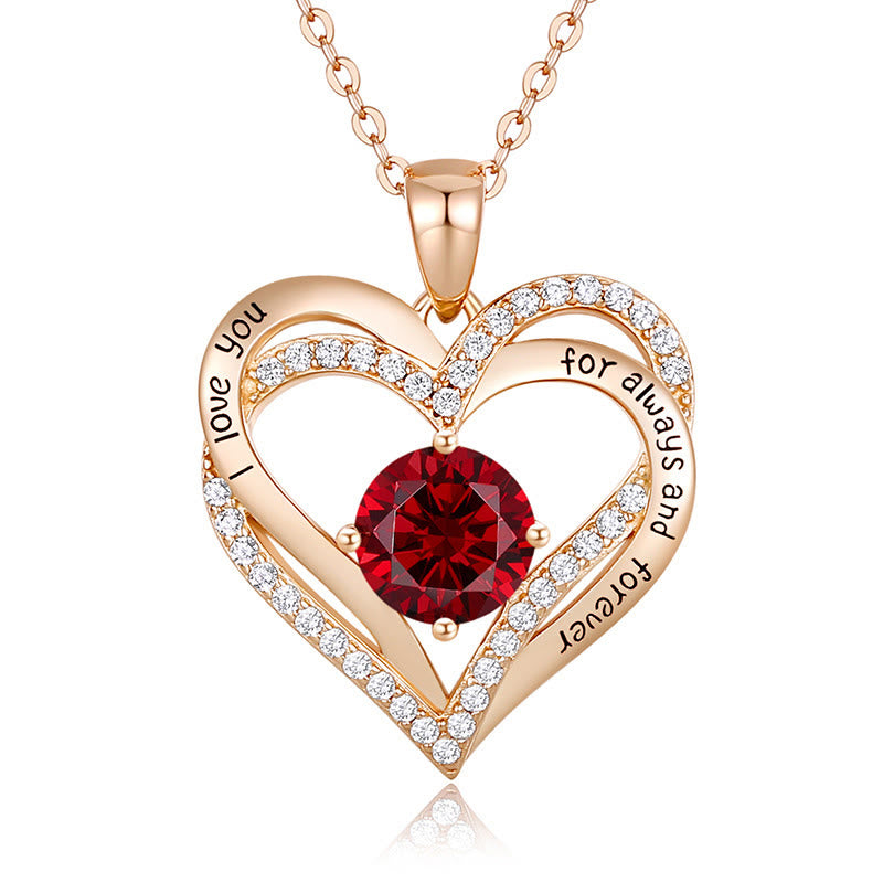 Olivenorma "I Love You Always and Forever" – Forever Love Birthstone Heart Necklace - image 26