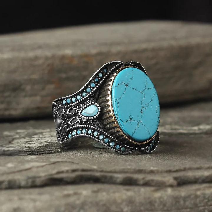 Olivenorma Turquoise Alloy Men Ring