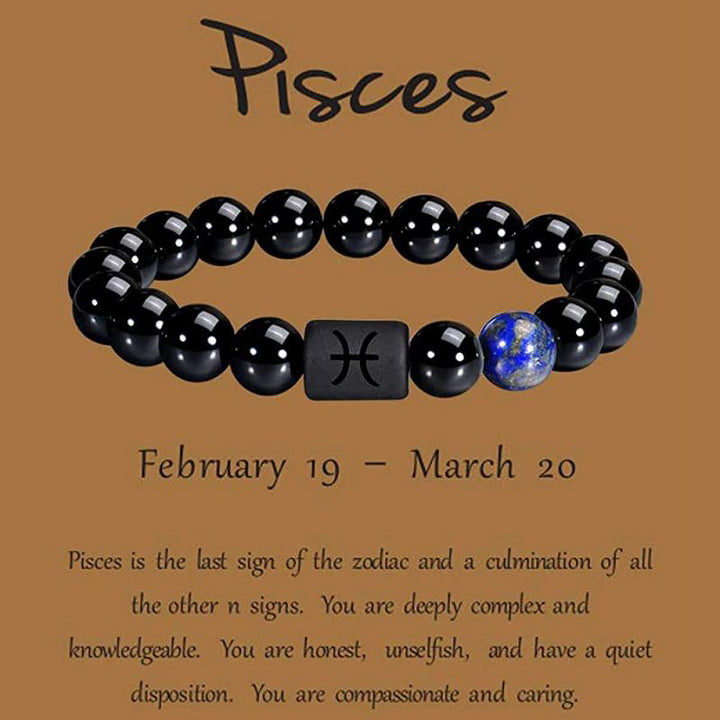 Olivenorma Obsidian Zodiac Lucky Bracelet - Pisces - image 16
