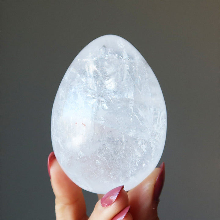 Easter Clear Quartz Miracle of Life Crystal Egg