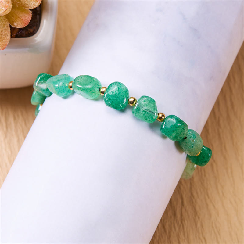 Olivenorma Natural Irregular Stone Beads Hand Woven Bracelet