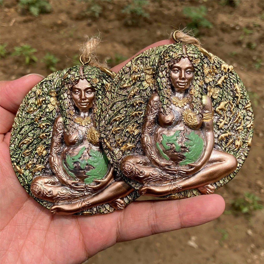 Olivenorma Statue Of Goddess Gaia Pendant Resin Decorations Wall Decor