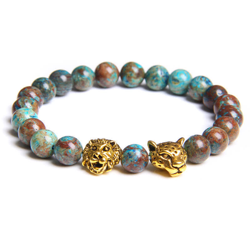 Olivenorma Tiger Eye Lion Panther Beads Bracelet