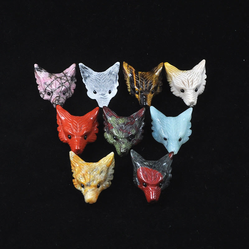 Olivenorma Spirit Guardian Wolf Head Crystal Carving Gemstone Decoration - image 41