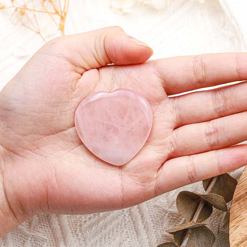 Olivenorma Rose Quartz Heart Worry Stone