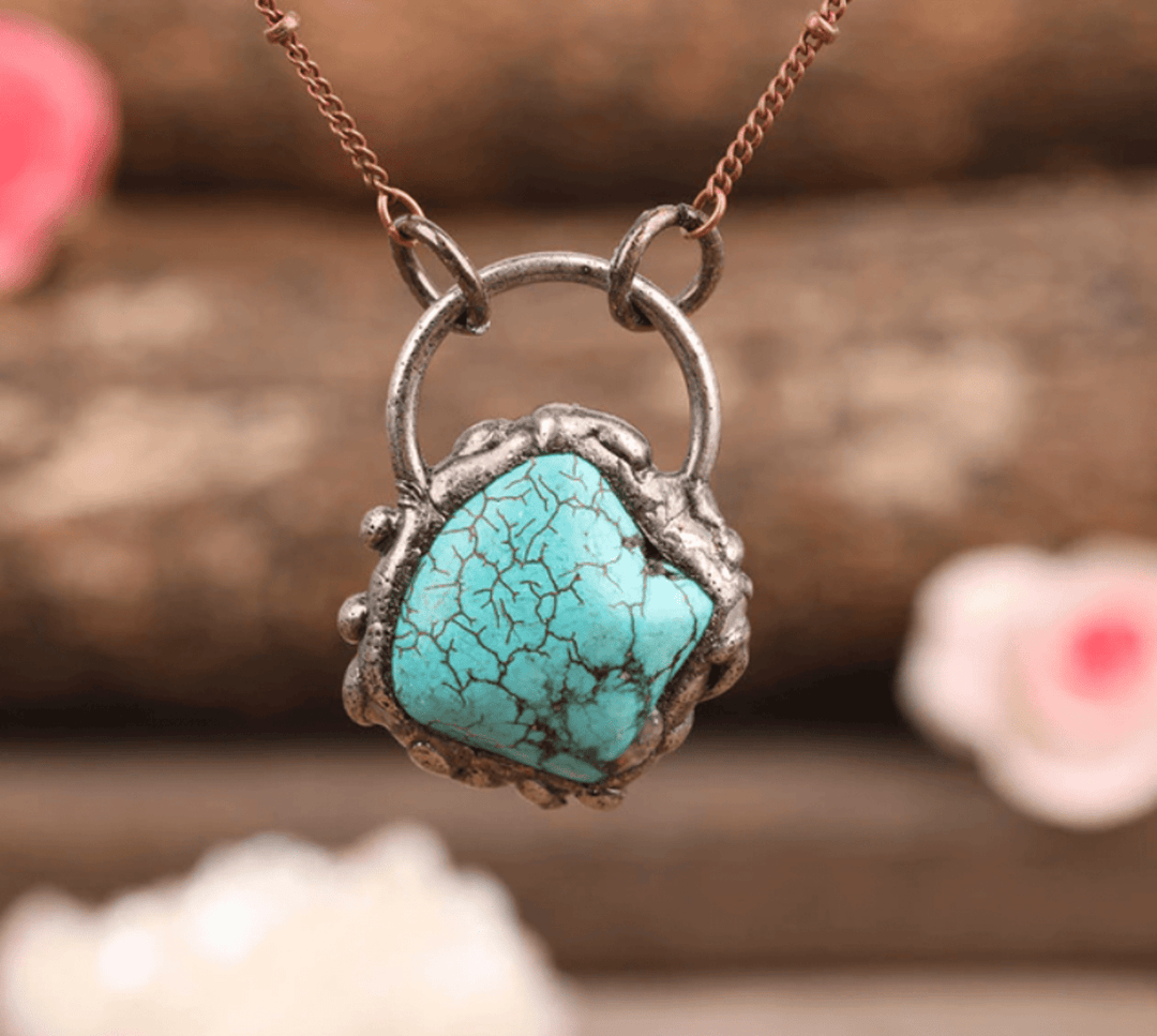 Olivenorma Natural Irregular Turquoise Necklace