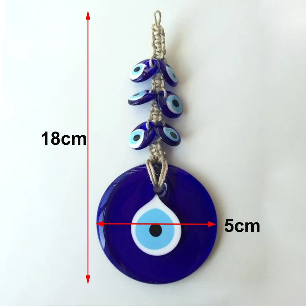 Olivenorma Evil Eye Glass Blue Wall Hanging Decoration Ornament