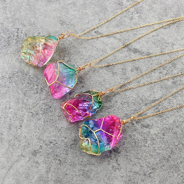 Olivenorma Vintage Fluorite Gemstone Necklace