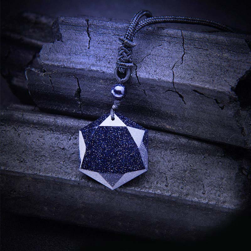 Olivenorma Blue Sandstone Healing Necklace