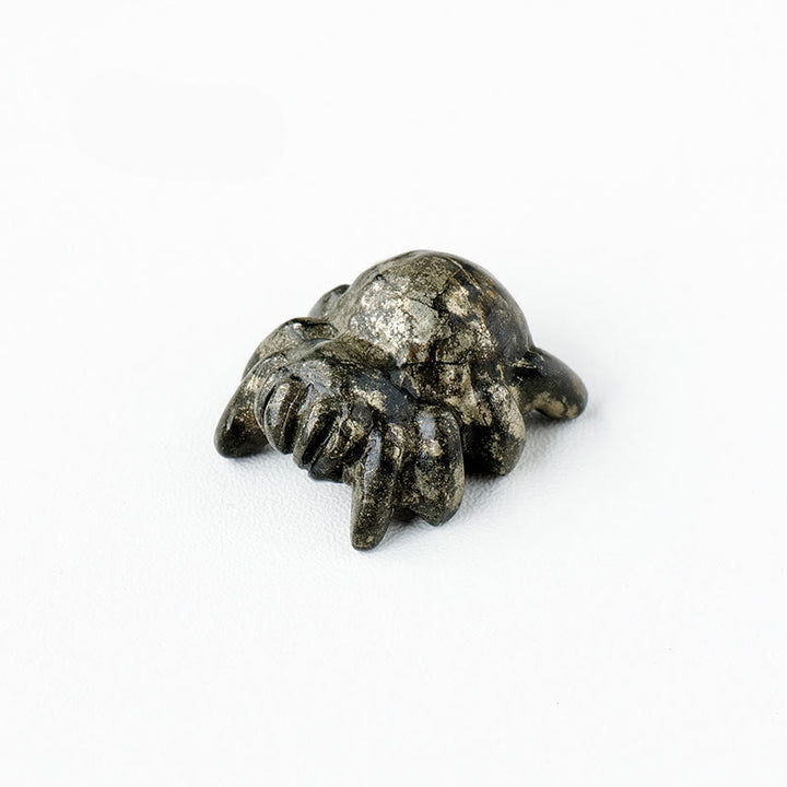 Olivenorma Natural Crystal Spider Carving Gemstone Decoration - Hematite - image 17