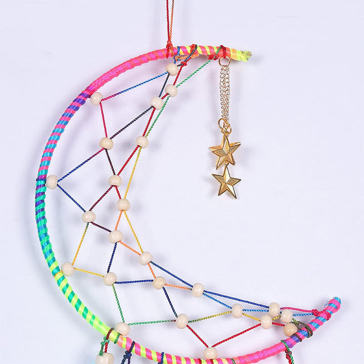 Olivenorma "Colorful Dream" - Moon Colorful Feather Dream Catcher