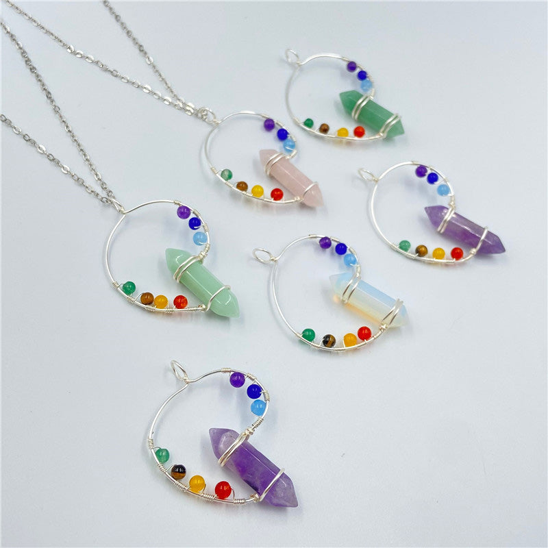 Olivenorma Chakra Orgone Color Swirl Necklace