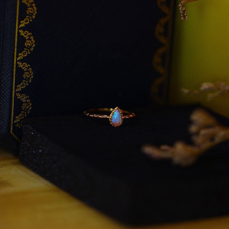 Olivenorma "Water Drop" Vintage Opal Ring