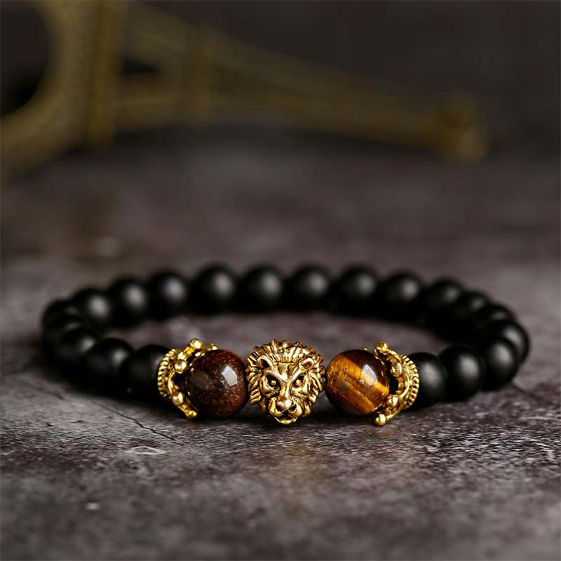 FREE Today: The Power of the Lion Tiger Eye Bracelet - Black Tourmaline&Tiger Eye - Gold - image 5