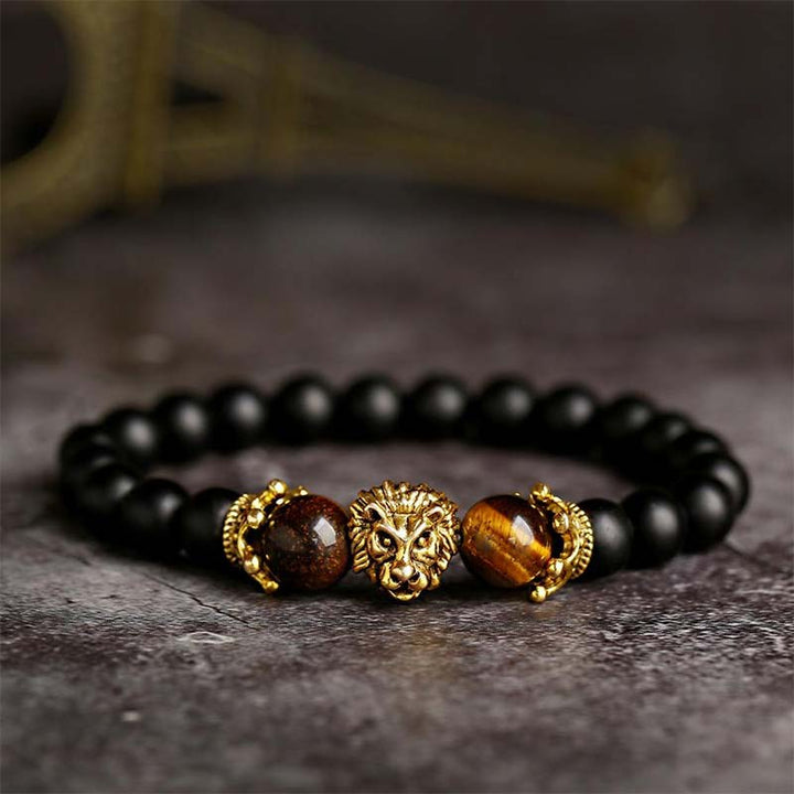 FREE Today: The Power of the Lion Tiger Eye Bracelet - Black Tourmaline&Tiger Eye - Gold - image 5