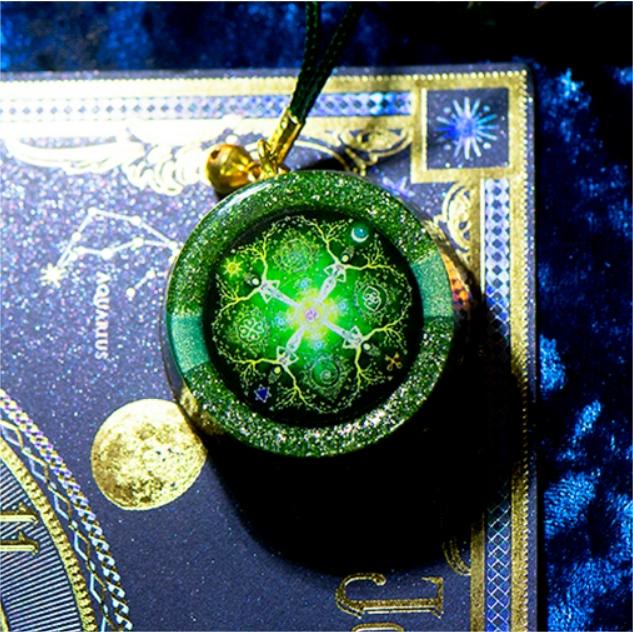 Olivenorma Star Moon Sun Four Elements Reiki Pendant Orgone Necklace