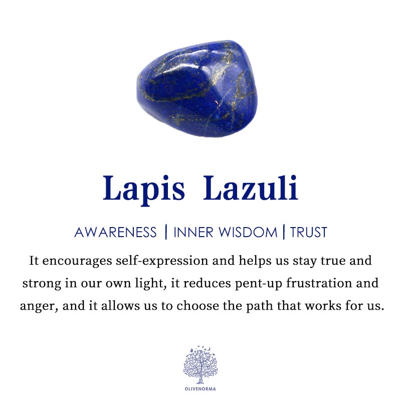 Olivenorma Lapis Lazuli Wisdom Crystal Heart