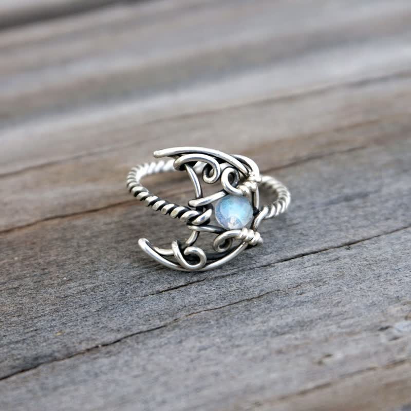 Olivenorma Bohemia Moonstone Moon Necklace - image 6
