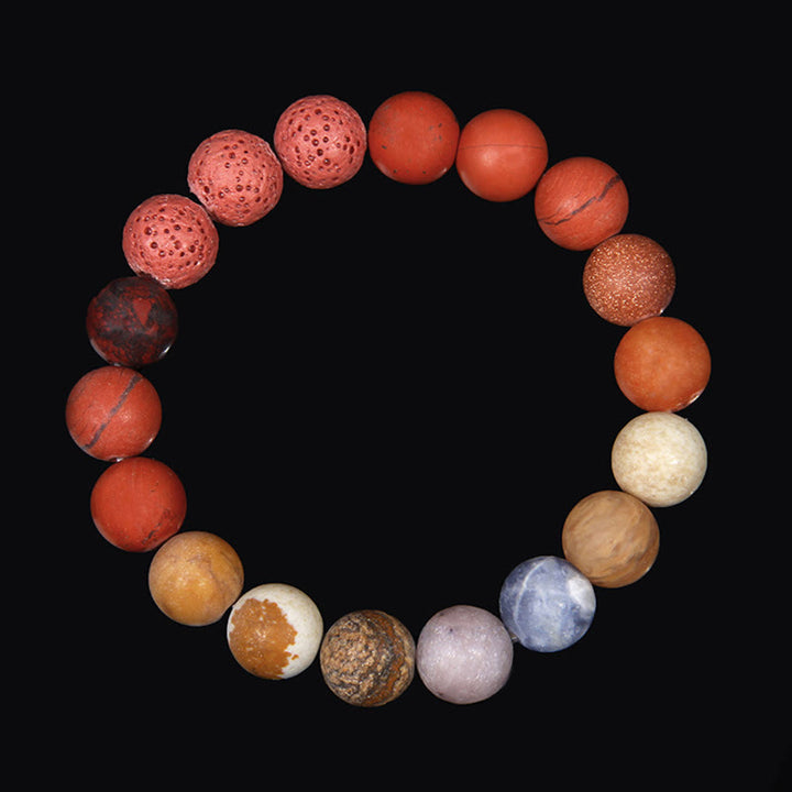 Olivenorma Frosted Natural 10mm Beads Planet Bracelet