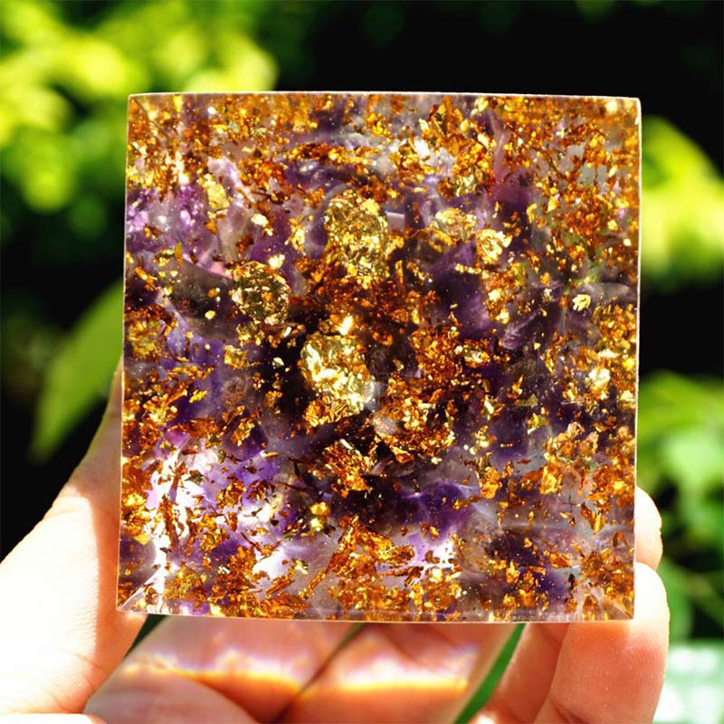 (Clearance 30% OFF / CODE: OFF30) - Olivenorma Amethyst Virgo Zodiac Orgone Pyramid