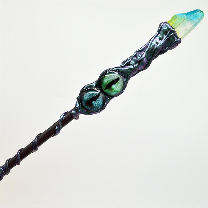 Olivenorma Evil Eye Witch Magic Stick Crystal Wands