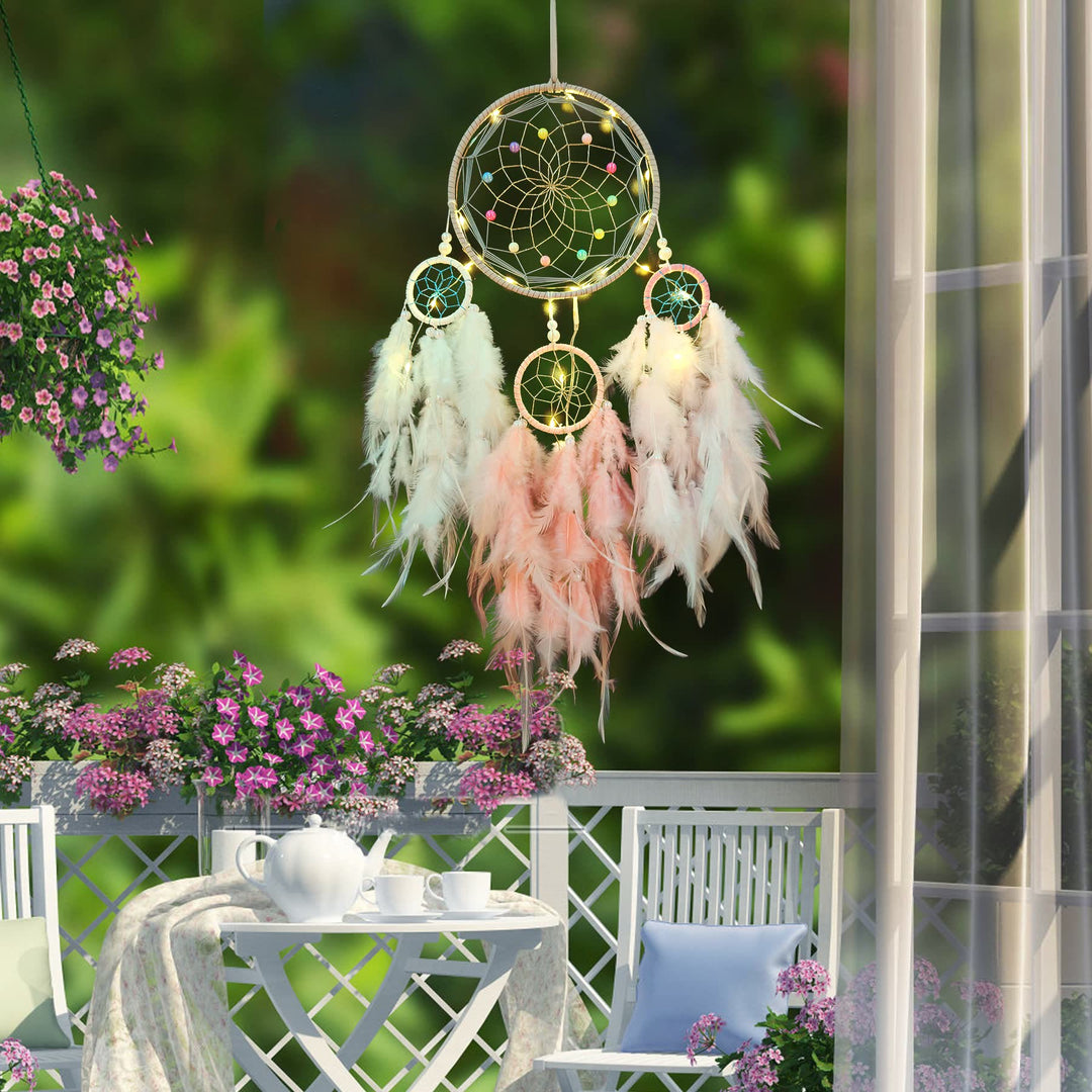 Olivenorma Indian Style Three Ring Feather Dream Catcher