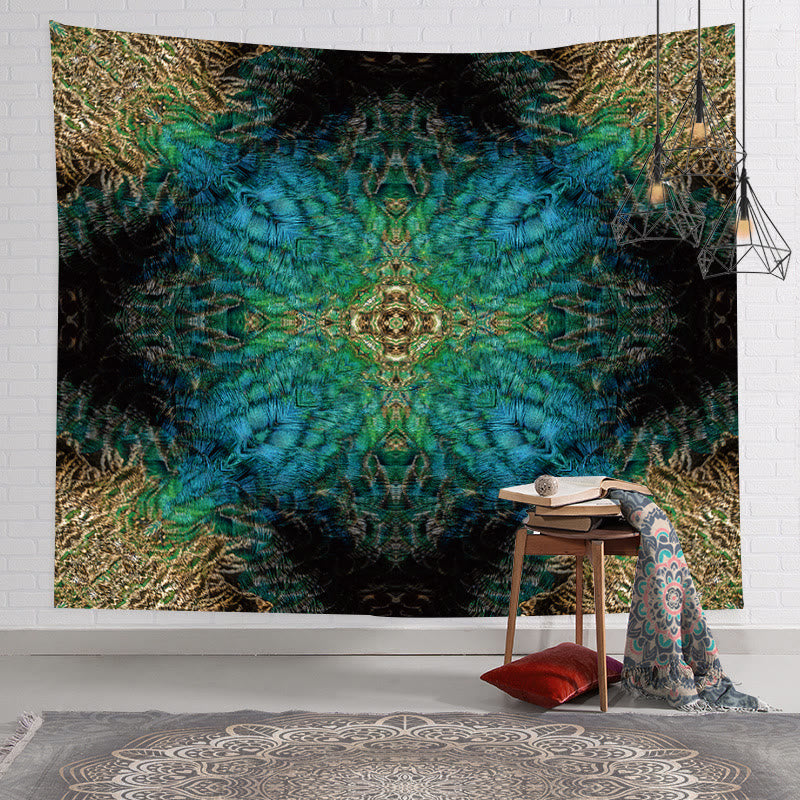 Olivenorma Yoga Backdrop Fabric Decorative Wall Covering Mural Tapestry - Flannel - Blue-Green - 78.74"*59.05"(200*150cm) - image 37