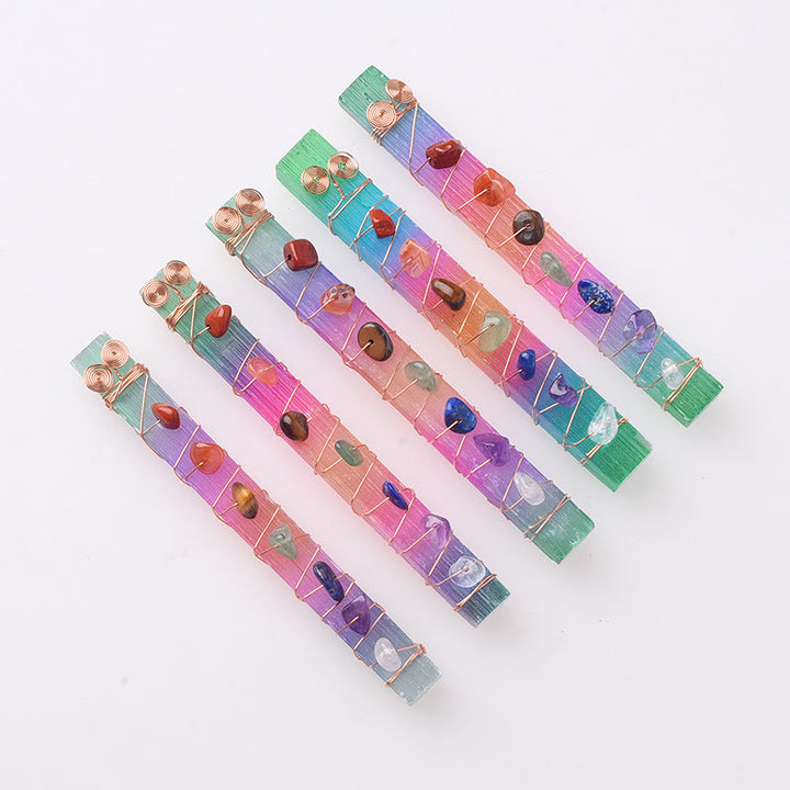 Olivenorma Chakra Moroccan Plaster Crystal Wands