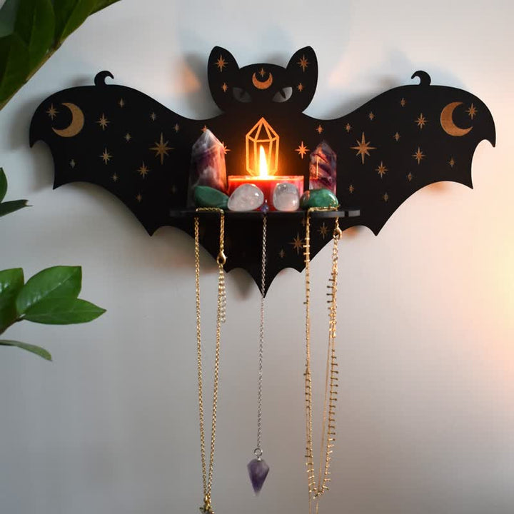 Olivenorma Celestial Bat Altar Crystal Shelf