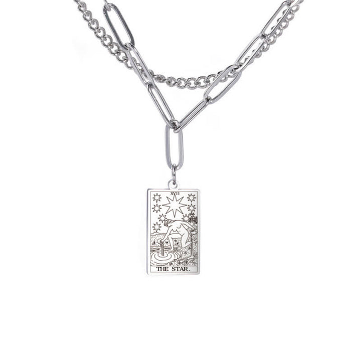 Olivenorma Tarot Card Double Chain Necklace