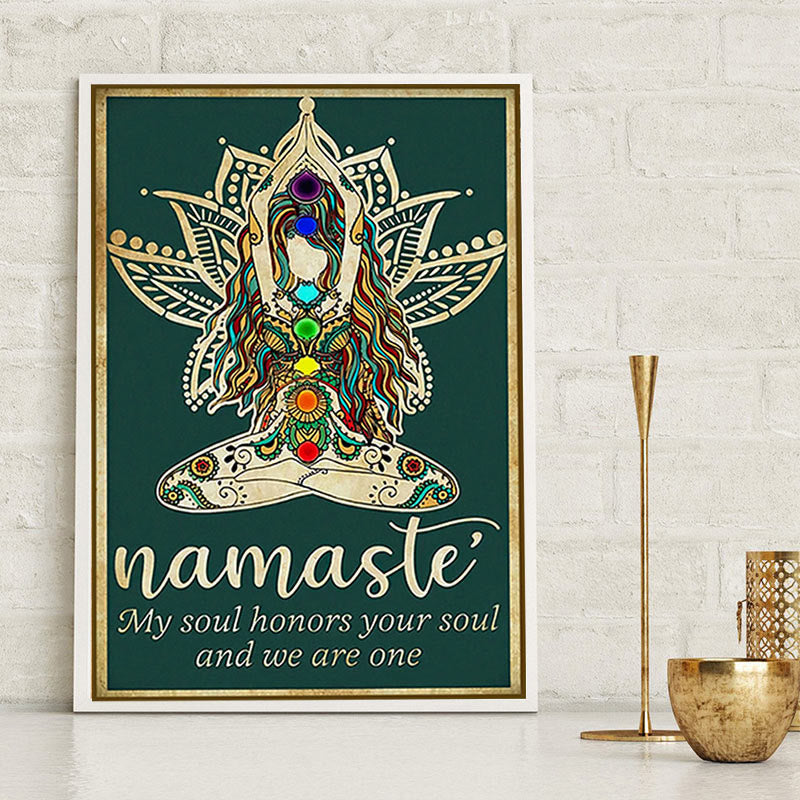 Olivenorma Chakra Yoga Lotus Symbol Poster