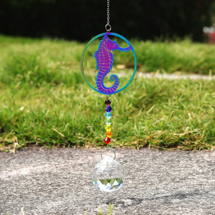 Olivenorma Clear Crystal Hanging Chakra Beads Wind Chime Suncatcher