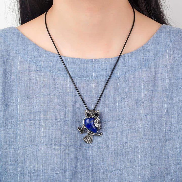 SPIRITUAL ENERGY - Owl Gemstone Necklace with Bracelet Gift Set - image 23