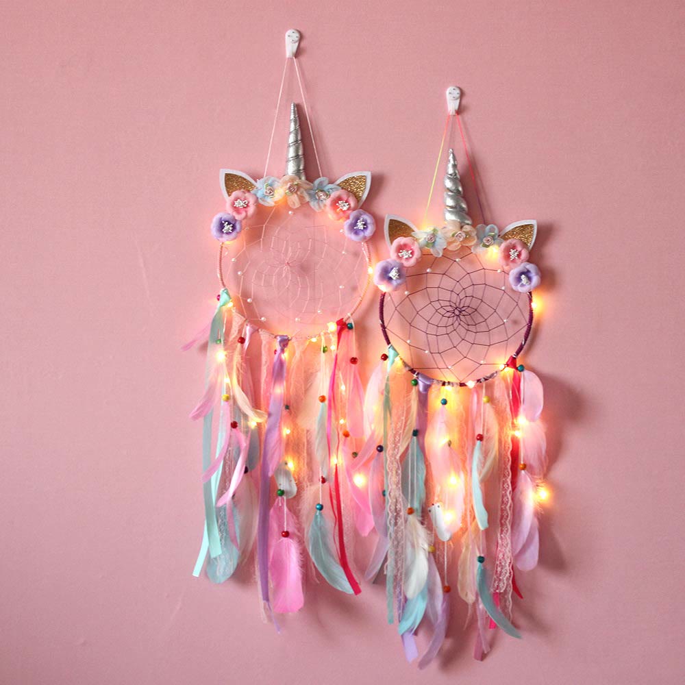 Olivenorma Colorful Unicorn Feather Dream Catcher - image 0