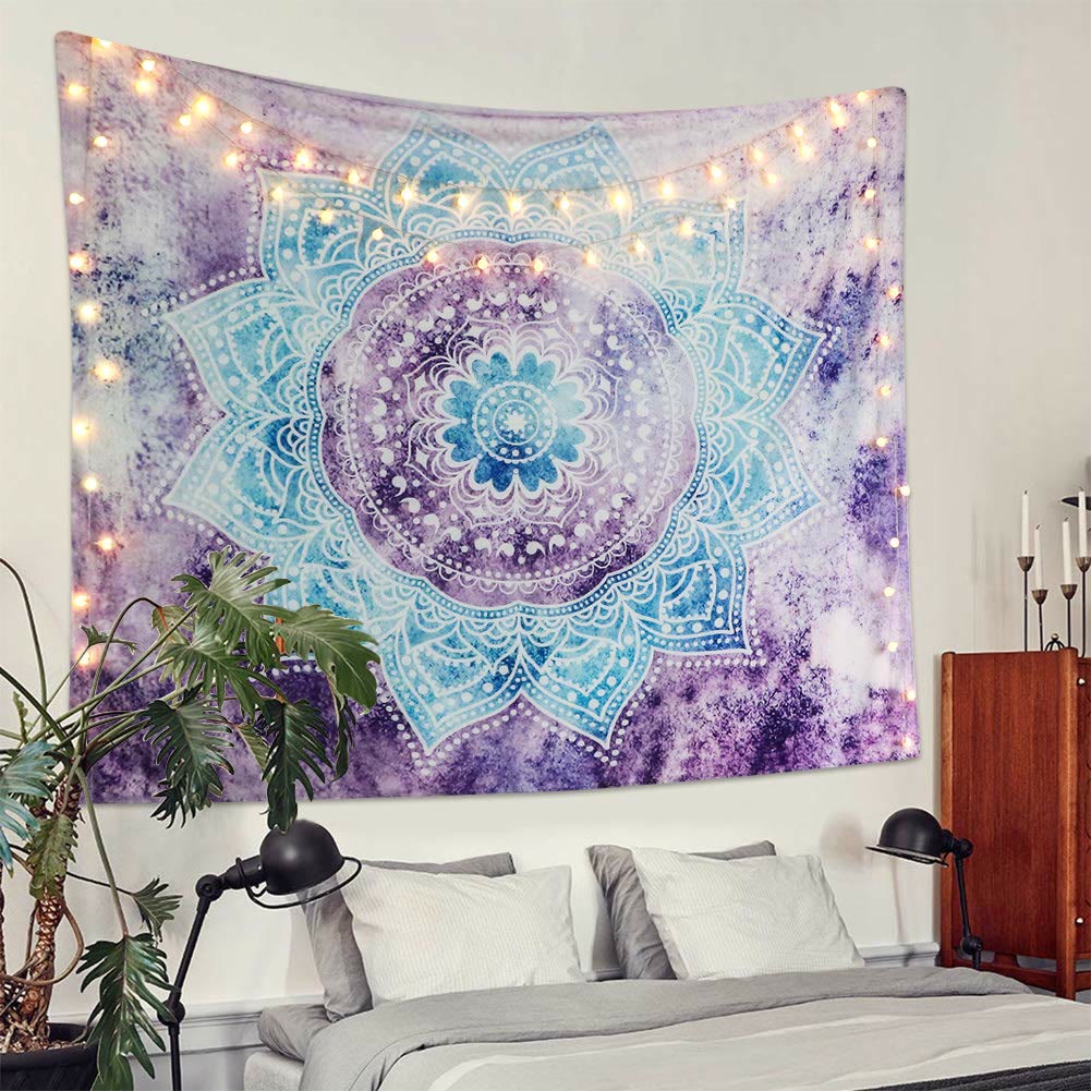 Olivenorma Mandala Purple Blue Wall Hanging Decor Tapestry