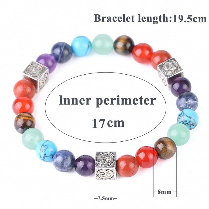 Olivenorma Multicolor Beaded 7 Chakra Yoga Bracelet