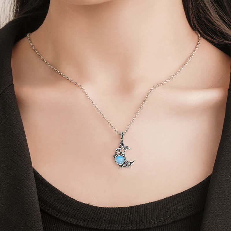 Olivenorma Bohemia Moonstone Moon Necklace - image 1