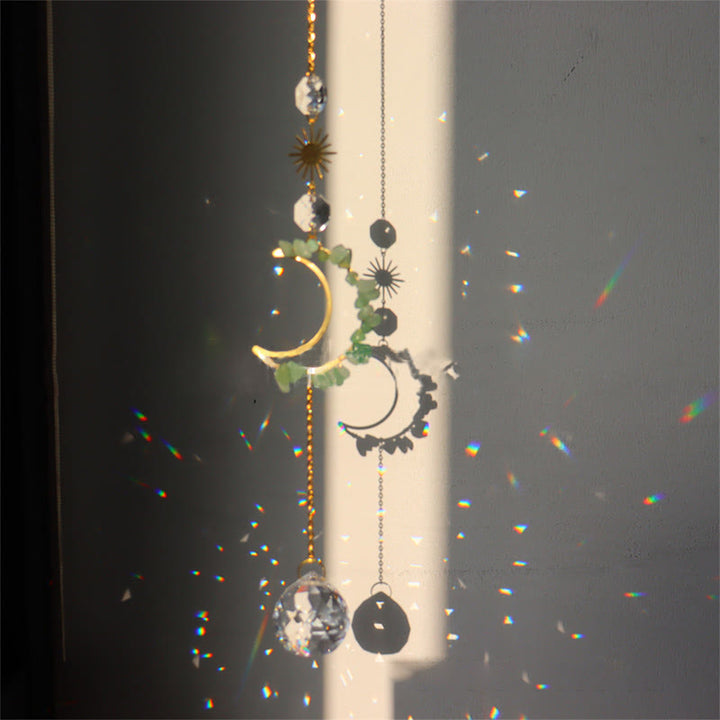 Olivenorma Moon Suncatcher Wall Hanging Wind Chime