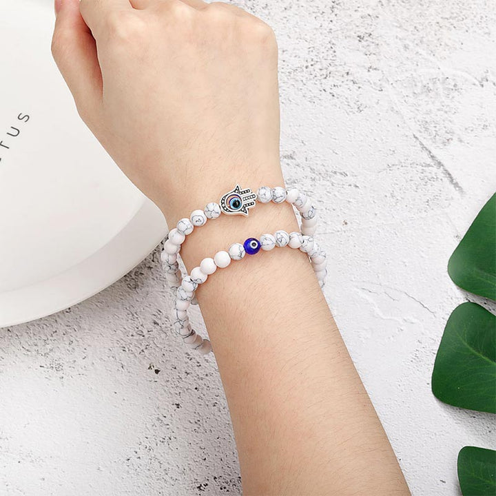 (Clearance 30% OFF / CODE: OFF30) -  Olivenorma Evil Eye With Hamsa Protection Bracelet