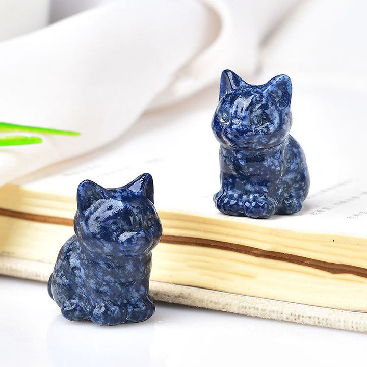Olivenorma Crystal Kitten Stone Carving Crafts Gemstone Decoration - image 16