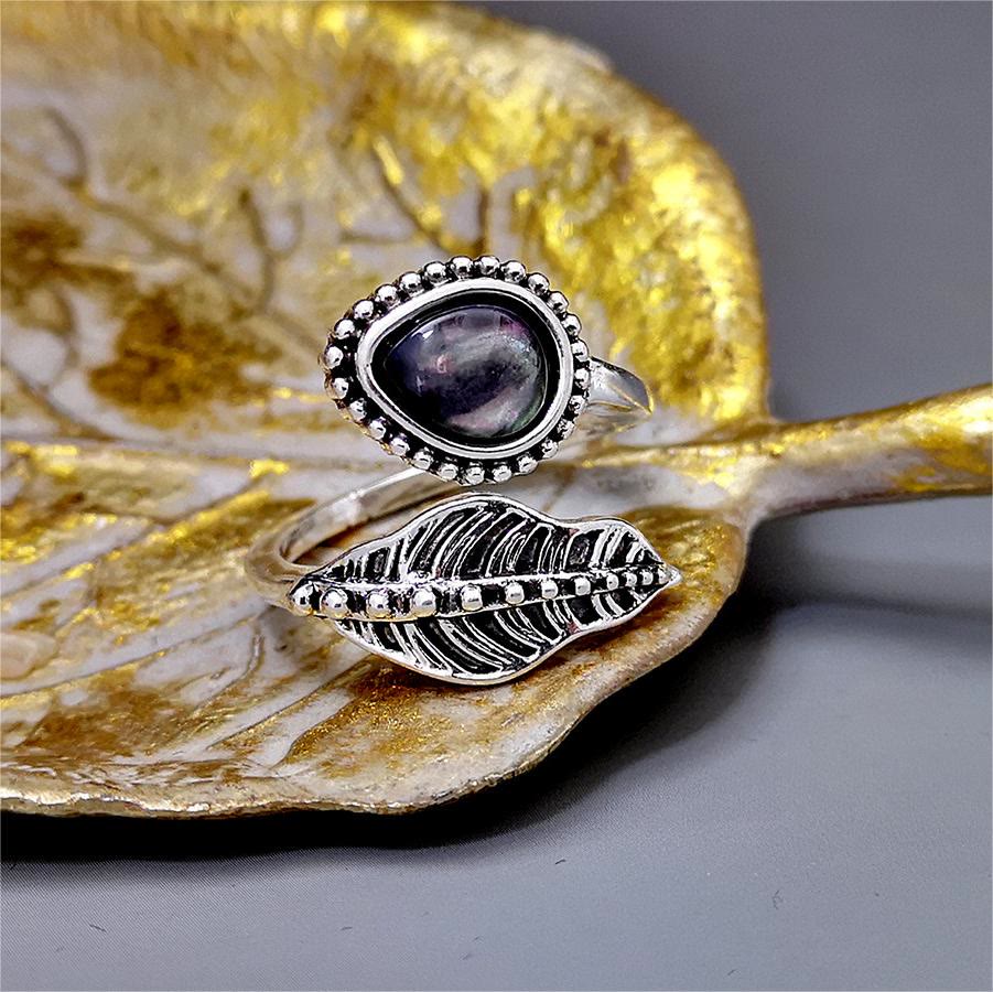 Olivenorma Bohemia Moonstone Vintage Leaf Ring - image 1